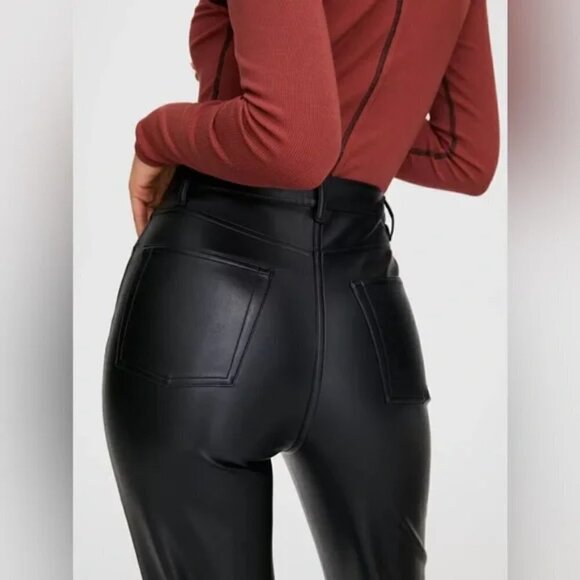 ARITZIA Wilfred Free Melina Pants- High Waisted Faux Leather Pant - Picture 5 of 15